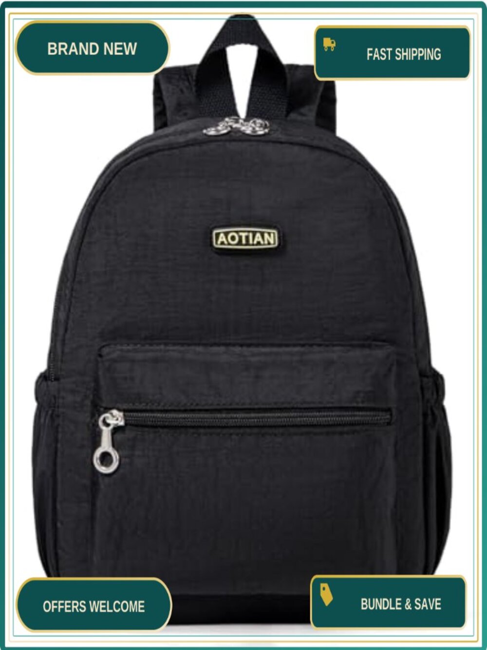 Nylon Mini Backpack Small Daypack Lightweight Women
